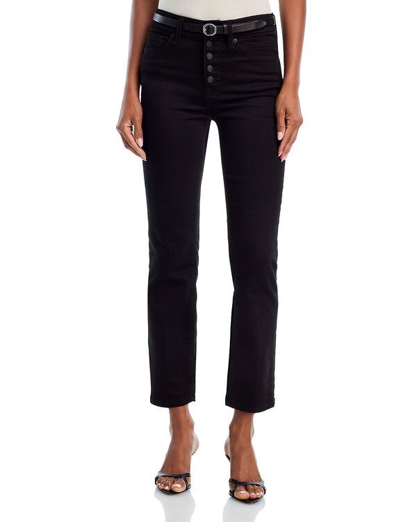 グッドアメリカン レディース ボトムス デニムパンツ ジーンズ Good American Good Legs Mid Rise Straight Stretch Jeans Black ブラック