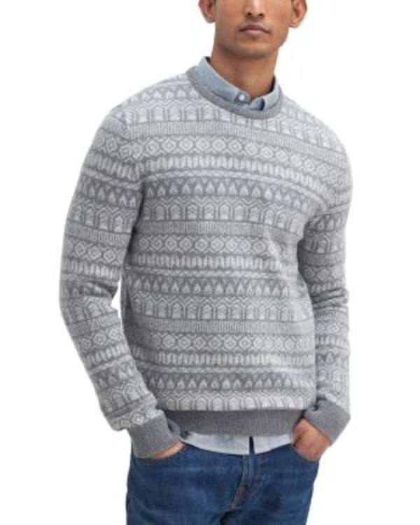 バブアー メンズ アウター ニット・セーター クルーネック Barbour Stonebeck Crewneck Sweater Grey Marl グレー