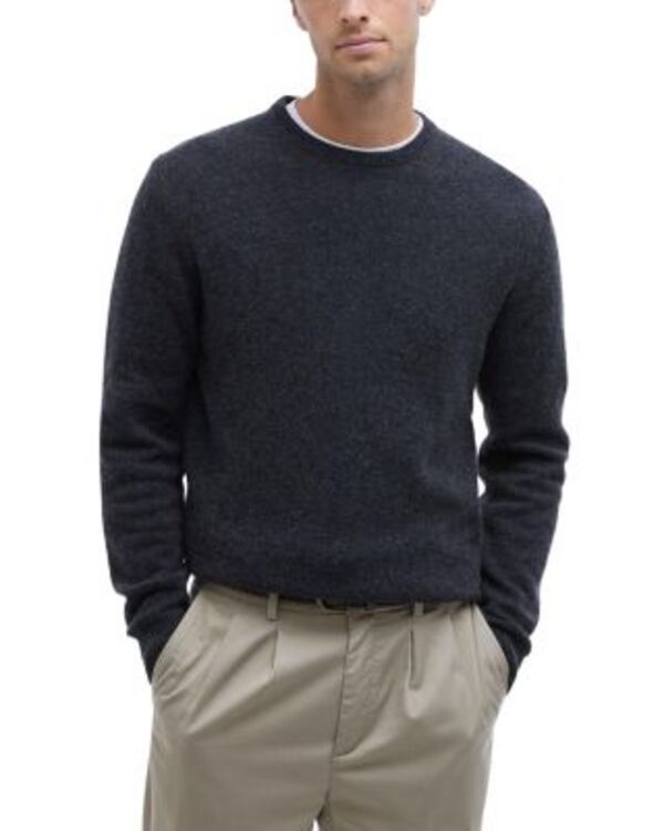 バブアー メンズ アウター ニット・セーター クルーネック Barbour Elbow Patch Crewneck Sweater Charcoal チャコール