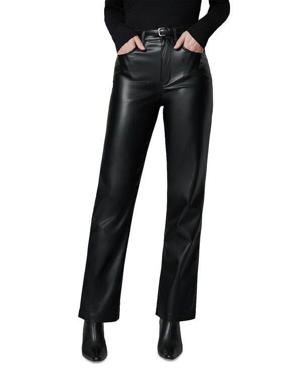 ジョーズジーンズ レディース ボトムス デニムパンツ レザー フェイクレザー Joes Jeans The Margot Faux Leather Straight Jeans Black ブラック