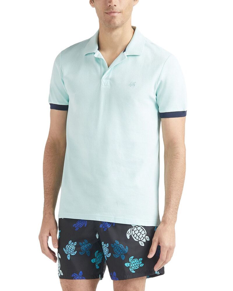 ヴィルブレクイン メンズ トップス ポロシャツ コットン Vilebrequin Palan Classic Fit Cotton Pique Polo Shirt Pacific Blue ブルー