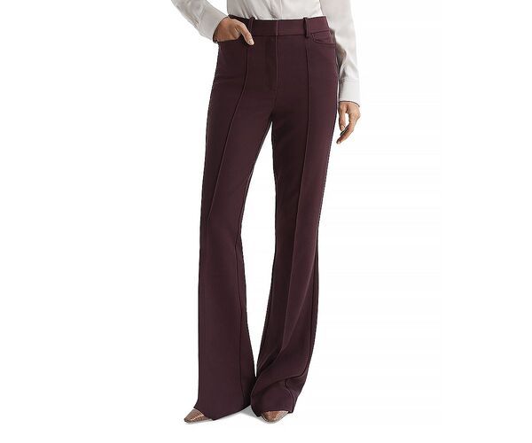 レイス レディース ボトムス カジュアルパンツ フレア REISS Gabi Flare Leg Trousers Berry