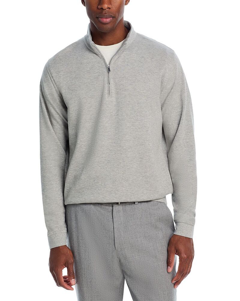 ピーター・ミラー メンズ アウター パーカー・スウェット ハーフジップ Peter Millar Crown Comfort Quarter Zipullover Light Grey グレー