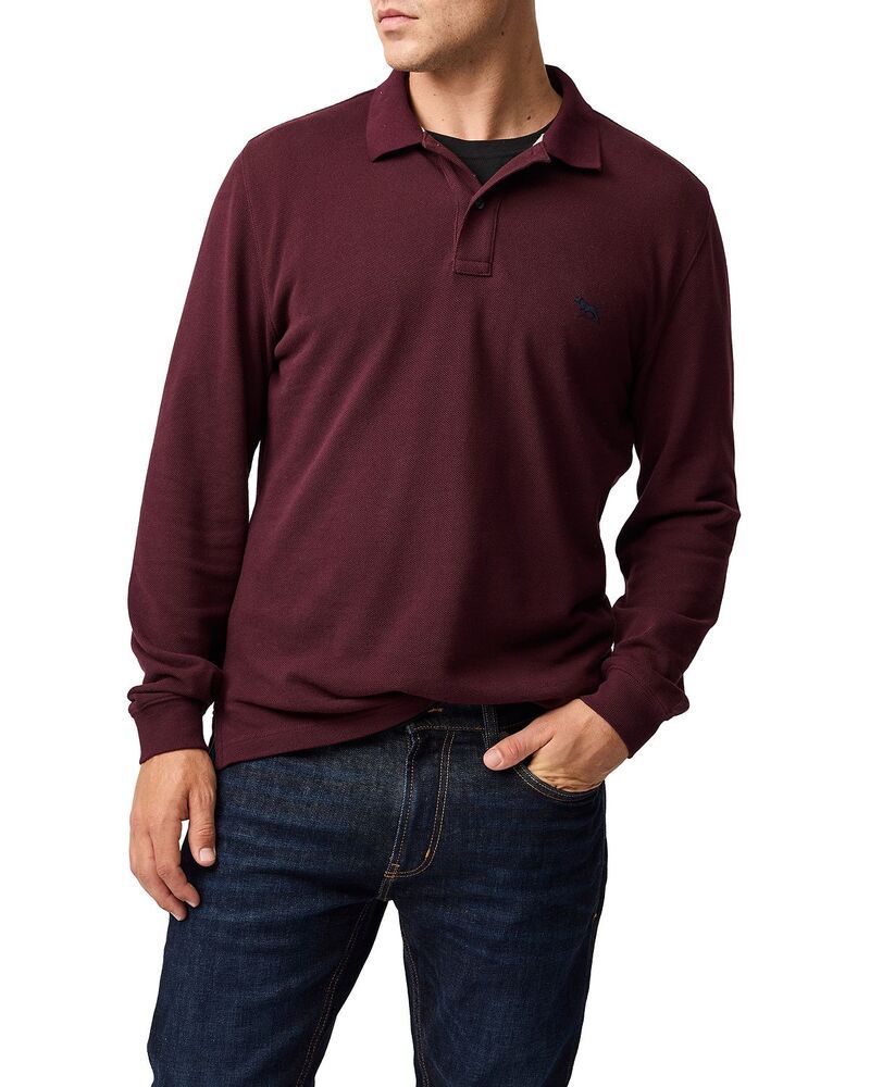 ロッドアンドグン メンズ トップス ポロシャツ Rodd Gunn Long Sleeve Sports Fit Gunn Polo Black Fig ブラック