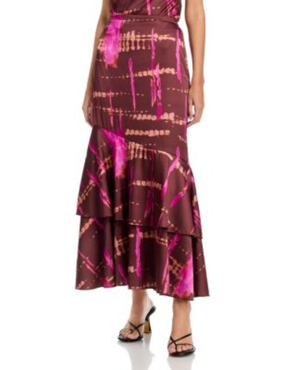 エリアスターズ レディース ボトムスカート Area Stars Tulip Hem Skirt Brown Abstract ブラウン
