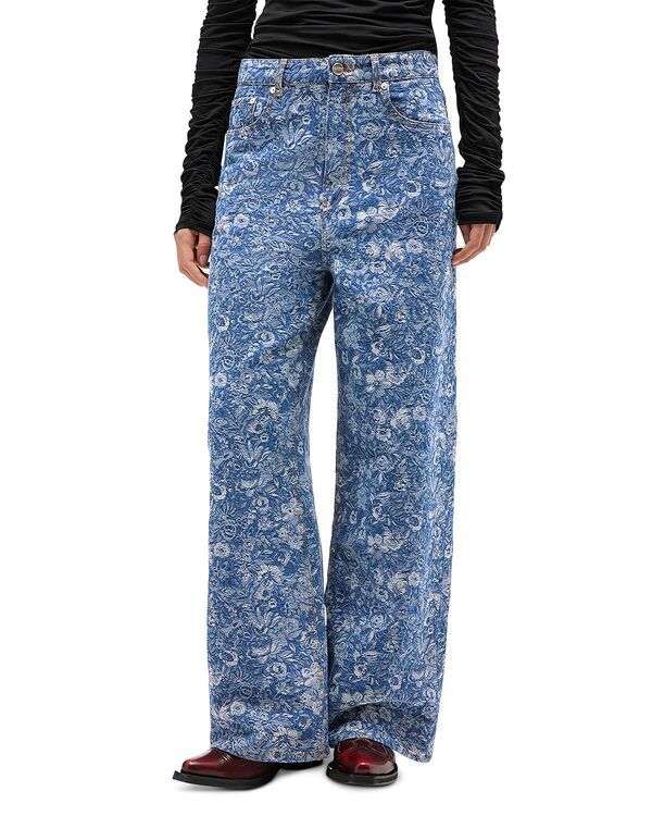 ガニー レディース ボトムス デニムパンツ ジーンズ GANNI Tapestry Baggy Jeans in Mid Blue Stone Mid Blue Stone ブルー