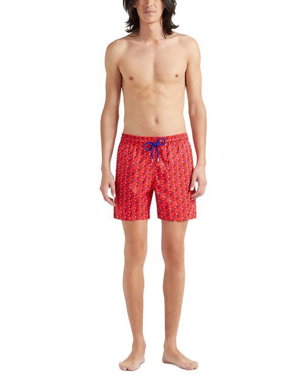 ヴィルブレクイン メンズ 水着 ハーフパンツ・ショーツ プリント Vilebrequin Mahina Micro Ronde Des Tortues Print 7 Swim Trunks Popp