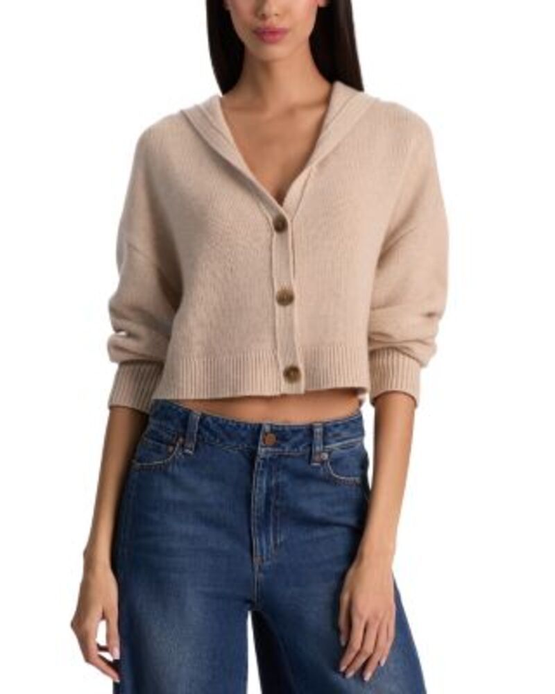 アリスアンドオリビア レディース アウター カーディガン セーター Alice and Olivia Corey Hooded Cashmere Cardigan Sweater Oatmeal He