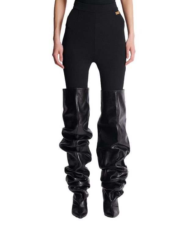 バルマン レディース ボトムス レギンス ジャージー Balmain Jersey Stirrup Leggings Black ブラック バルマン レディース ボトムス レギンス ジャージー Balmain Jersey Stirrup Leggings Black ブラック