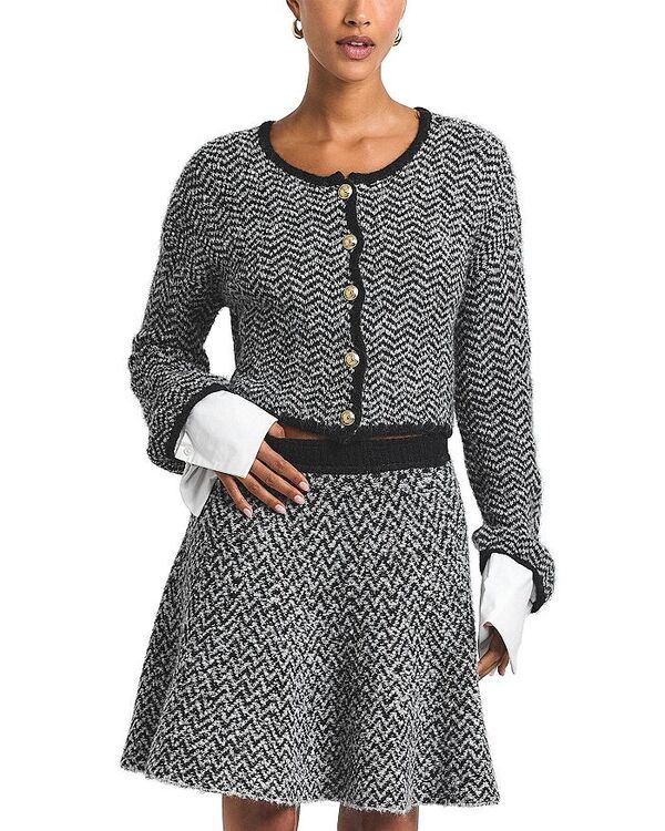デレクラムテンクロスバイ レディース ボトムス スカート ミニ Derek Lam 10 Crosby Imogen Herringbone Mini Skirt IvoryBlack アイボリー