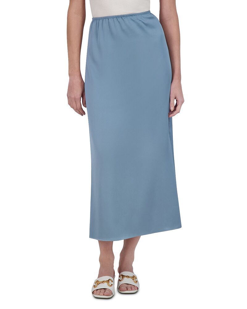 ポイント レディース ボトムスカート A ライン サテン Point Satin A Line Skirt Dusty Blue ブルー