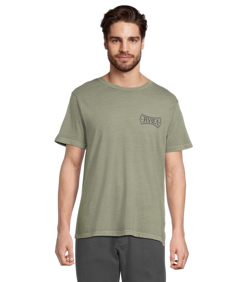 ルーカ メンズ トップス シャツ RVCA Meric Short Sleeve Sage Leaf セージ