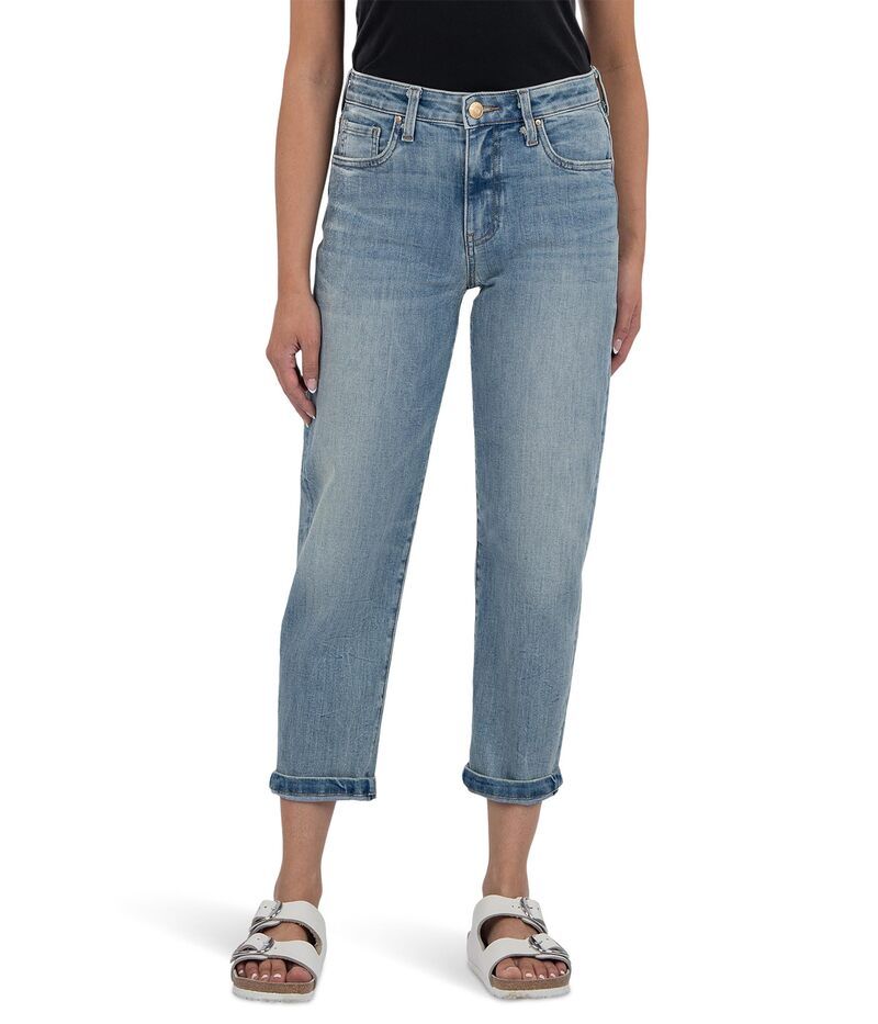 カットフロムザクロス レディース ボトムス デニムパンツ KUT from the Kloth Sienna Baggy Boyfriend Crop Roll Up Honesty