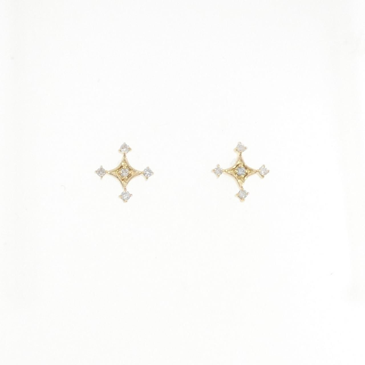 K18YG ダイヤモンド ピアス 0.06CT
