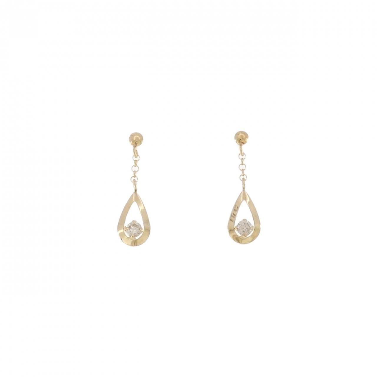 K18YG ダイヤモンド ピアス 0.08CT