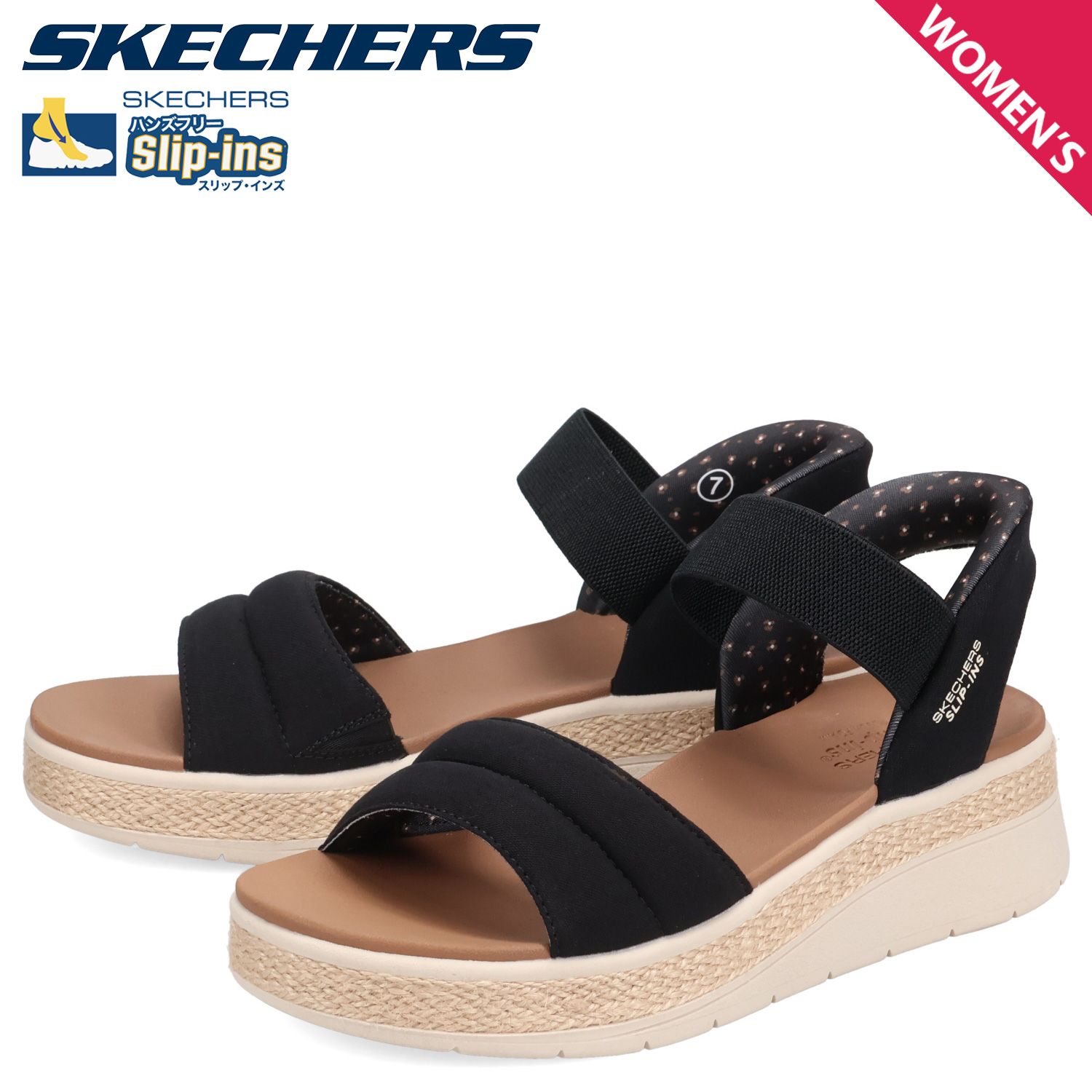スケッチャーズ SKECHERS スリップインズ ボブス サン レイ サンダル レディース 厚底 ハンズフリー SLIP-INS BOBS SUN RAY 114413