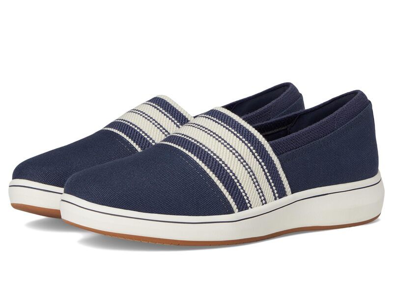 クラークス レディース シューズ スニーカー Clarks Breeze Sky Mist Navy Textile ネイビー