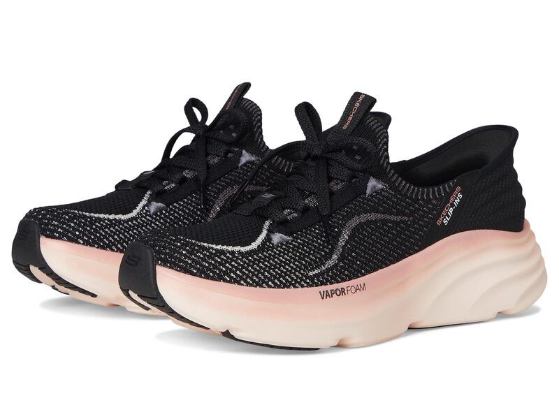 スケッチャーズ レディース シューズ スニーカー SKECHERS DLux Vapor Hands Free SlipINS Black ブラック