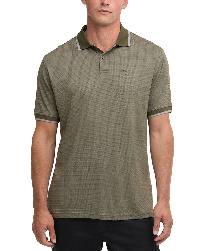 バブアー メンズ トップス ポロシャツ Barbour Western Polo Shirt Mid Olive オリーブ