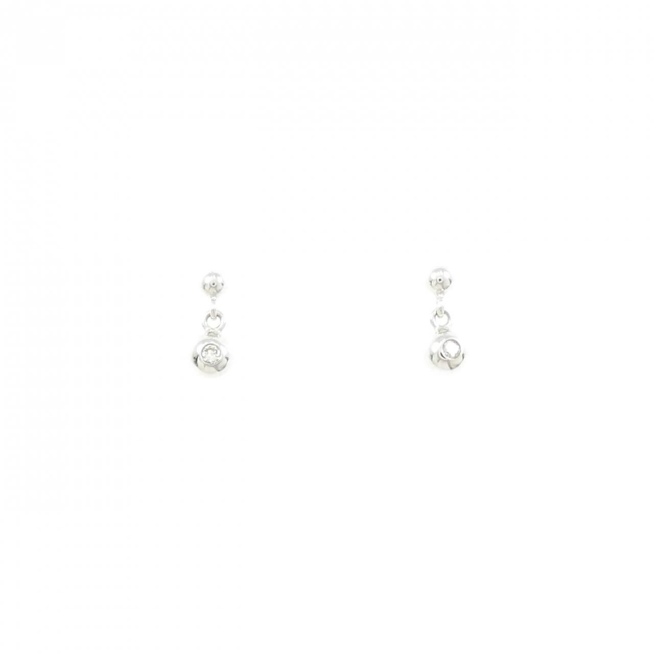 K18WG ダイヤモンド ピアス 0.02CT