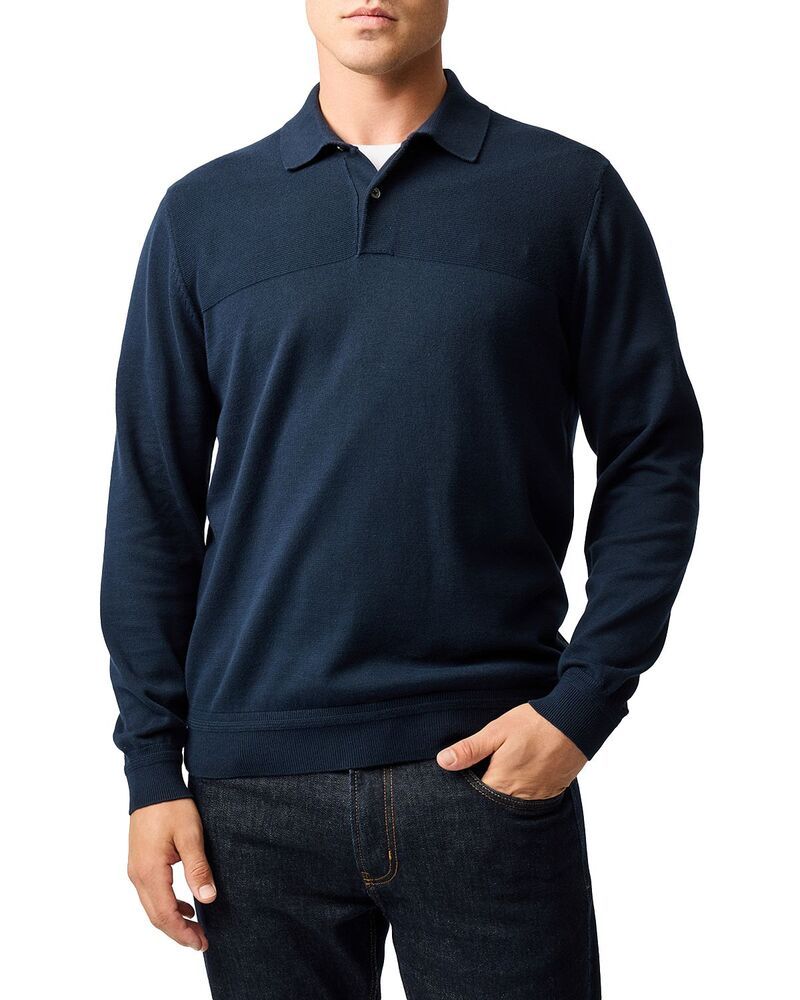 ロッドアンドグン メンズ トップス ポロシャツ Rodd Gunn Kingdale Long Sleeve Polo Shirt Eclipse