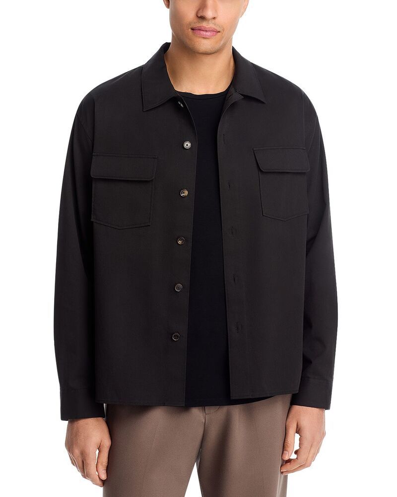 フレーム メンズ トップス シャツ FRAME Double Pocket Overshirt Washed Black ブラック