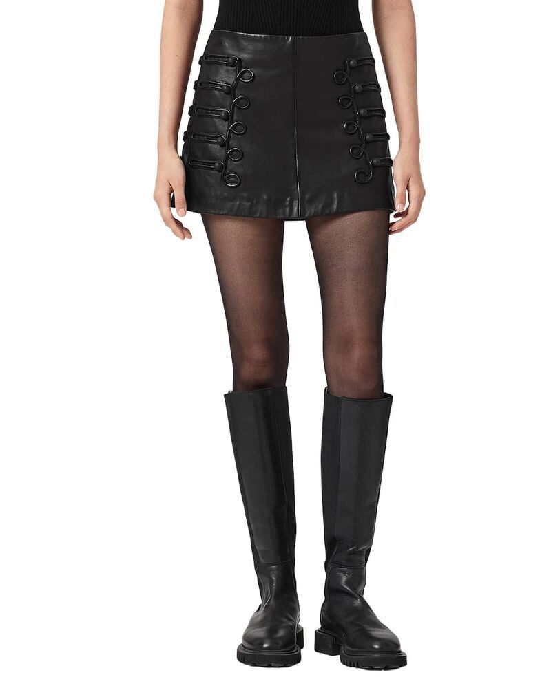 オールセインツ レディース ボトムスカート ALLSAINTS Rummy Lea Skirt Black ブラック