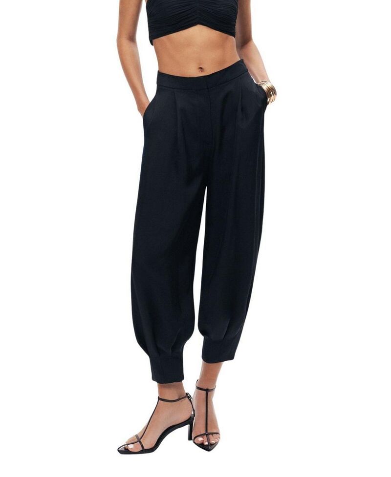 ノクチューン レディース ボトムス カジュアルパンツ NOCTURNE Fluid BalloonLeg Pants Black ブラック