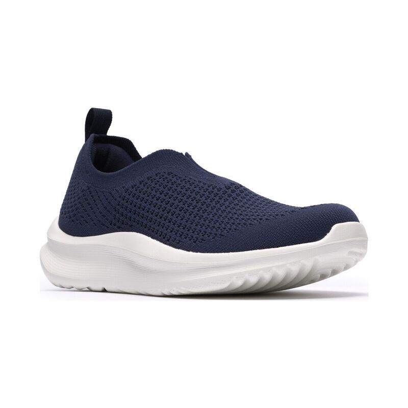クラークス レディース シューズ スニーカー ニット Clarks Cloudstepper Solevana Womens Knit SlipOn Shoes Navy ネイビー