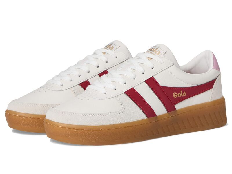 ゴラ レディース シューズ スニーカー Gola Grandslam Elite WhiteDeep RedCandyGum ホワイト