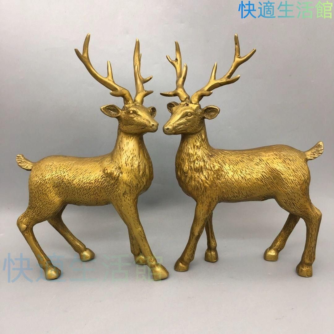 人気 新品 人気 新品 銅製 梅花鹿 応接間 玄関 引っ越し新居オフィス 招財 開運 風水 装飾品 置物 gyp622