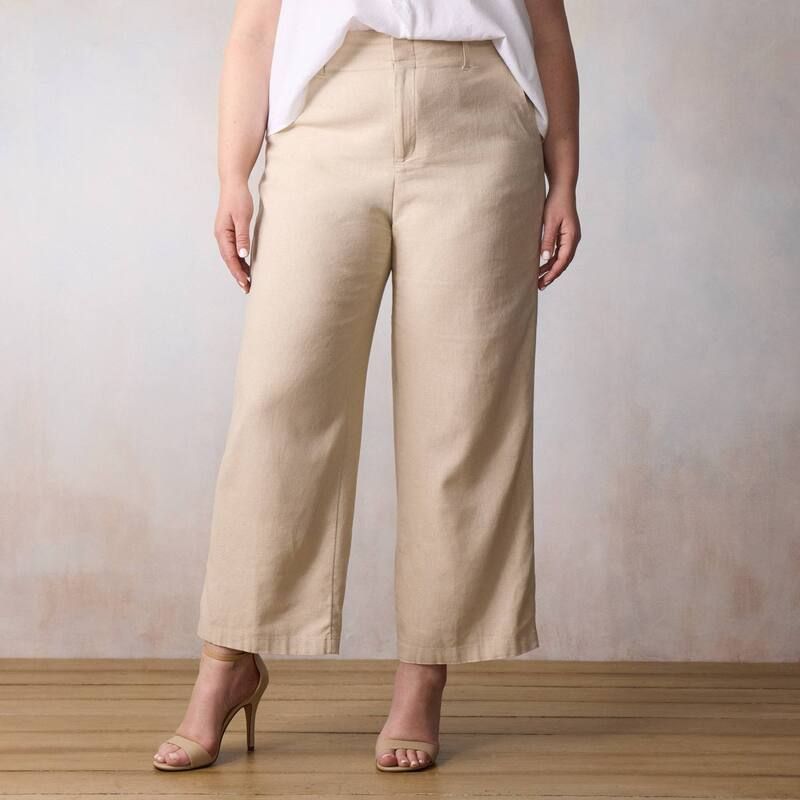 LC Lauren Conrad レディース ボトムス カジュアルパンツ ドレープラスサイズ Plusize LC Lauren Conrad Elastic Back Drape Trousers