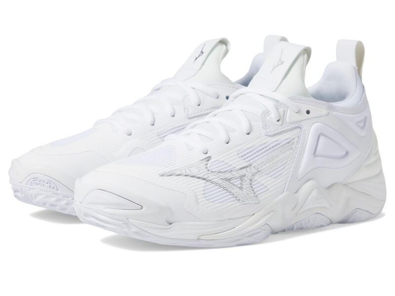 ミズノ レディース シューズ スニーカー Mizuno Wave Momentum 3 WhiteSilver ホワイト