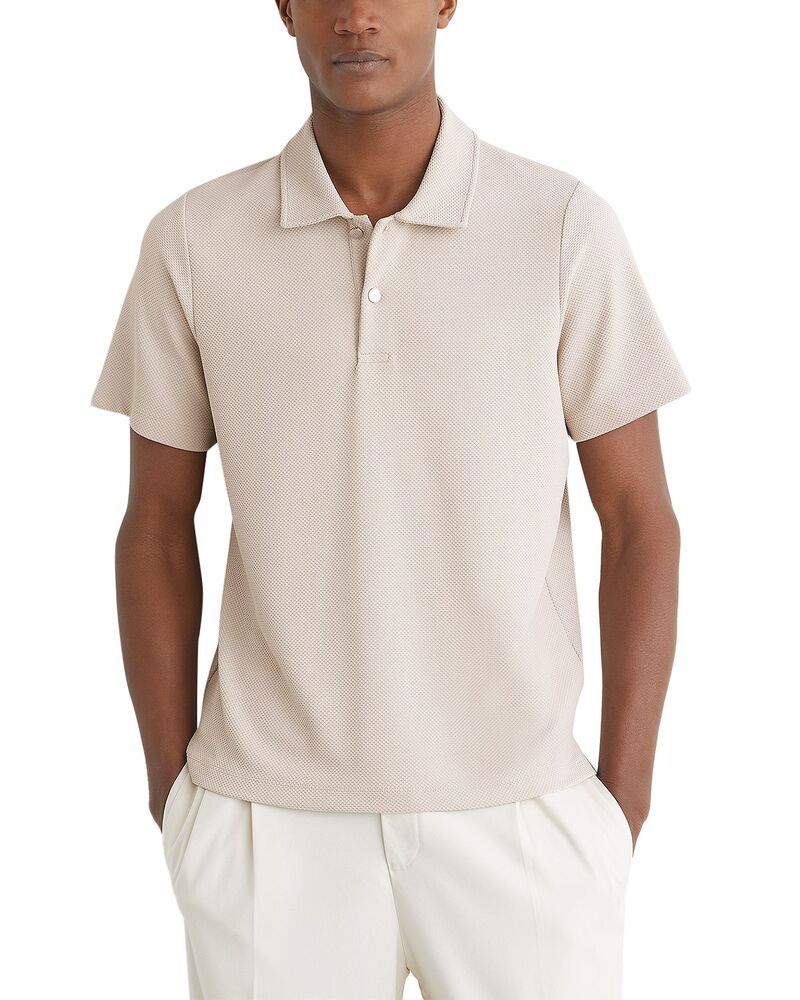 レイス メンズ トップス ポロシャツ REISS Textured Polo Shirt Stone ストーン 29,850円