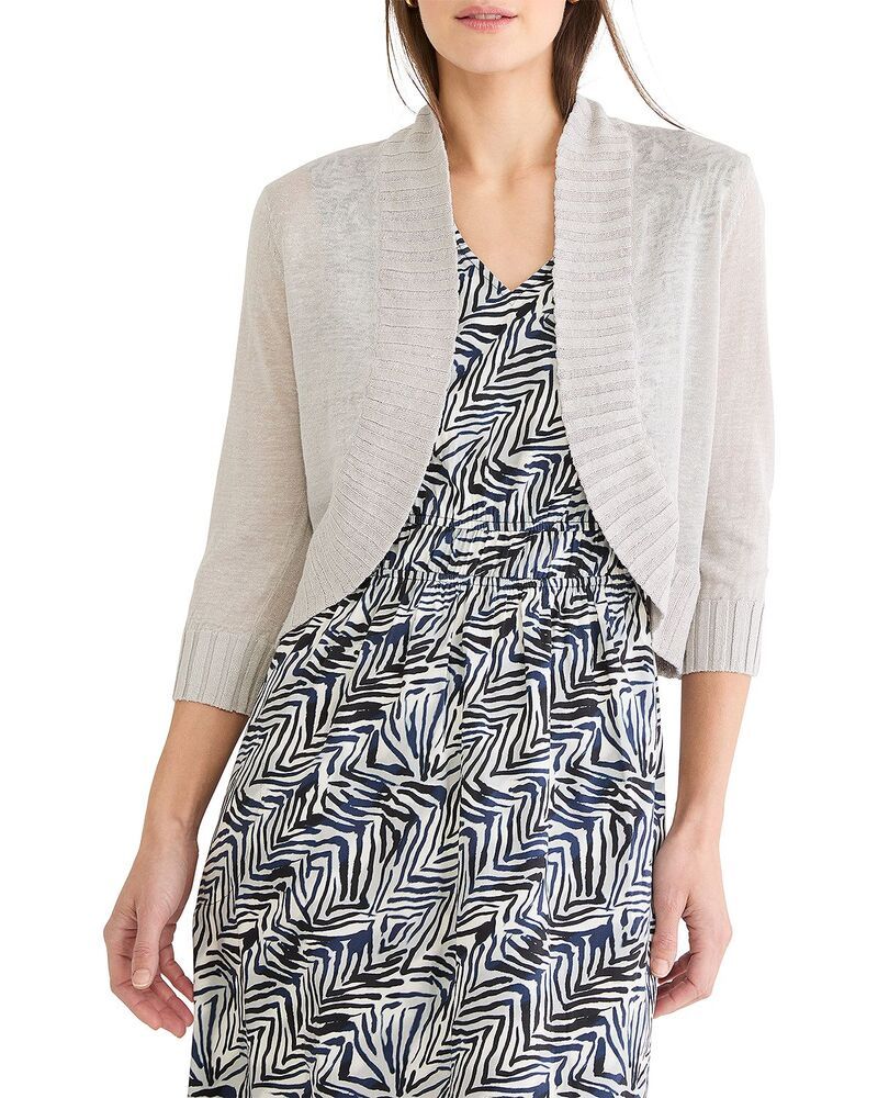 ニックプラスゾーイ レディース アウター カーディガン セーター NICZOE Bolero Cardigan Sweater Silver Whisp シルバー