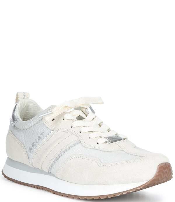 アリアト レディース ボトムス カジュアルパンツ スニーカー スエード レース Ariat Ranch Runner Lace Up Suede Sneakers BeigeKhaki カーキ