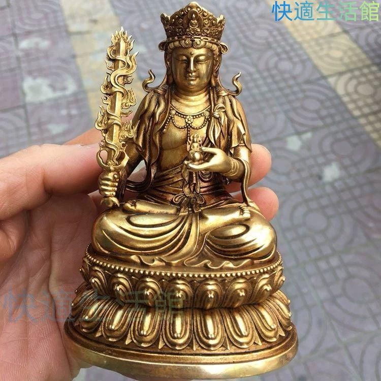 人気 新品 人気 新品 銅製 仏像 虚空蔵菩薩仏像 家内仏堂 奉納 装飾品 工芸品 置物 gyp622