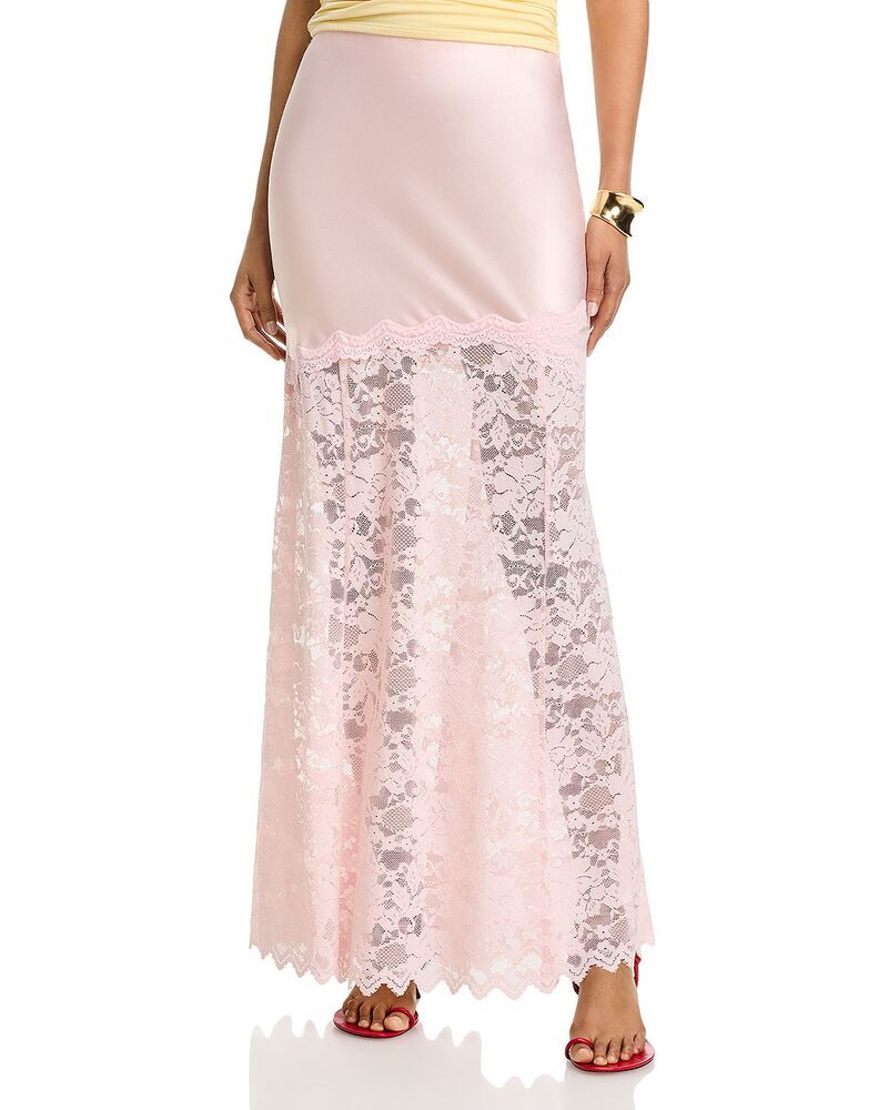 ジェネレーションラブ レディース ボトムスカート サテン レース Generation Love Perrine Lace Combo Satin Skirt Ballet Slipper