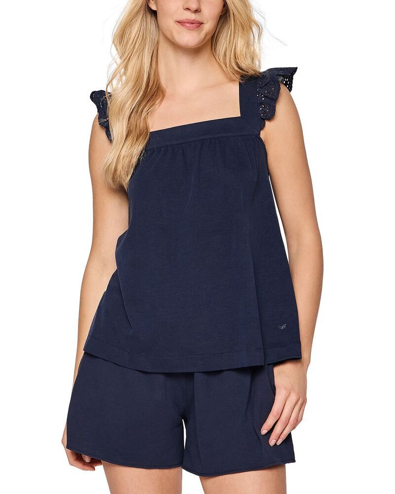 プティットプリュム レディース アウター パーカー・スウェット ショートパンツ Petite Plume Clara Pajama Shortset Navy ネイビー