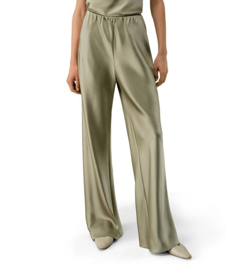 リリーシルク レディース ボトムス カジュアルパンツ サテン LILYSILK StraightLeg Silk Satin Pants Artichoke