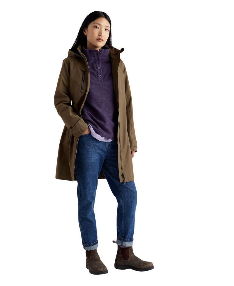シーソルトコーンウォール レディース アウター パーカー・スウェット シャツ Seasalt Cornwallast Boat Button Collar Sweatshirt Dark Violet