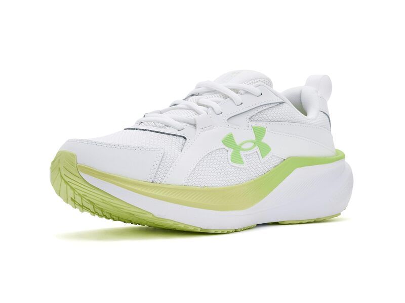 アンダーアーマー レディース シューズ スニーカー Under Armour Charged Assert 11 WhiteFade GreenLumos Lime ホワイト