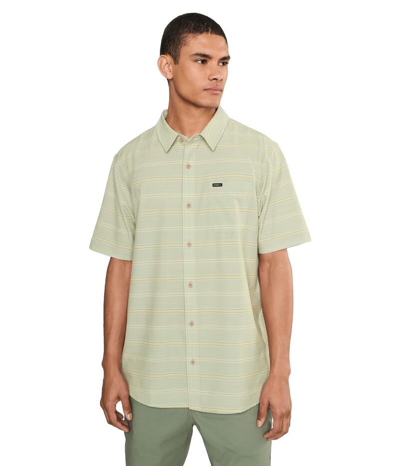 オニール メンズ トップス シャツ ONeill UPF Slub Relaxed Short Sleeve Woven Shirt Light Khaki カーキ