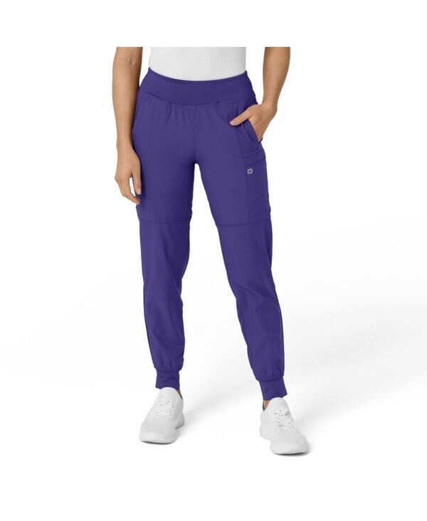ウィンク レディース ボトムス カジュアルパンツ プラスサイズ Wink Plusize W123 Comfort Waist Cargo Jogger Scrub Pant Grape グレープ