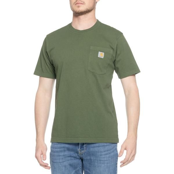 カーハート メンズ トップス Tシャツ リラックスフィット Carhartt 106252 Relaxed Fit Lightweight GarmentDyed PocketShirt Short