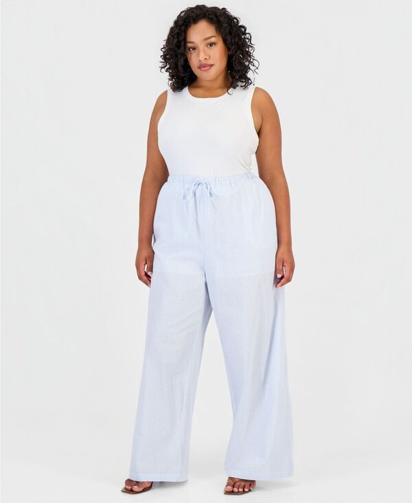 アンドノウディス レディース ボトムス カジュアルパンツ コットン And Now This Womens Cotton WideLeg Pantskyride Gingham