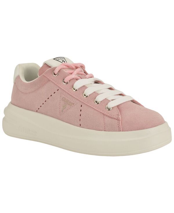 ゲス レディース シューズ スニーカー プラットフォーム レース GUESS Womens Eliva Two Toned Laces Platform Sneaker Pink Suede ピンク