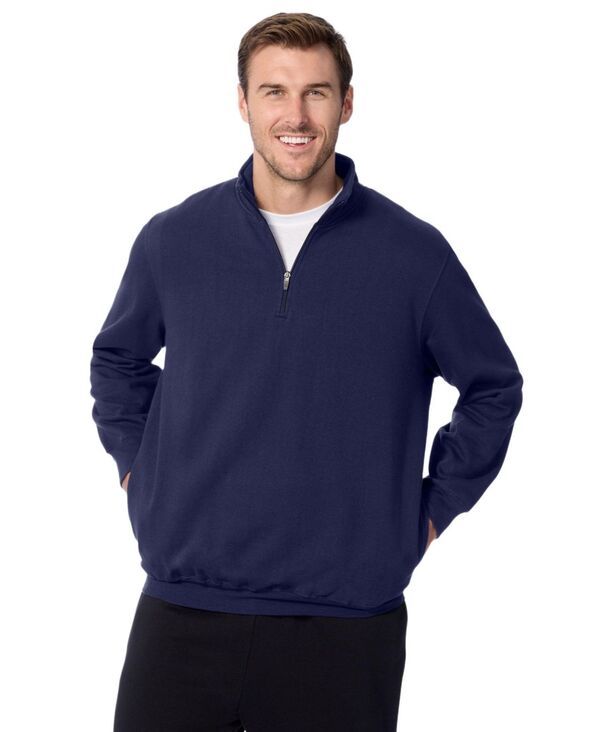 キングサイズ メンズ アウター パーカー・スウェットール シャツ フリース KingSize Big Tall Fleece 14 Zip Sweatshirt Navy ネイビー