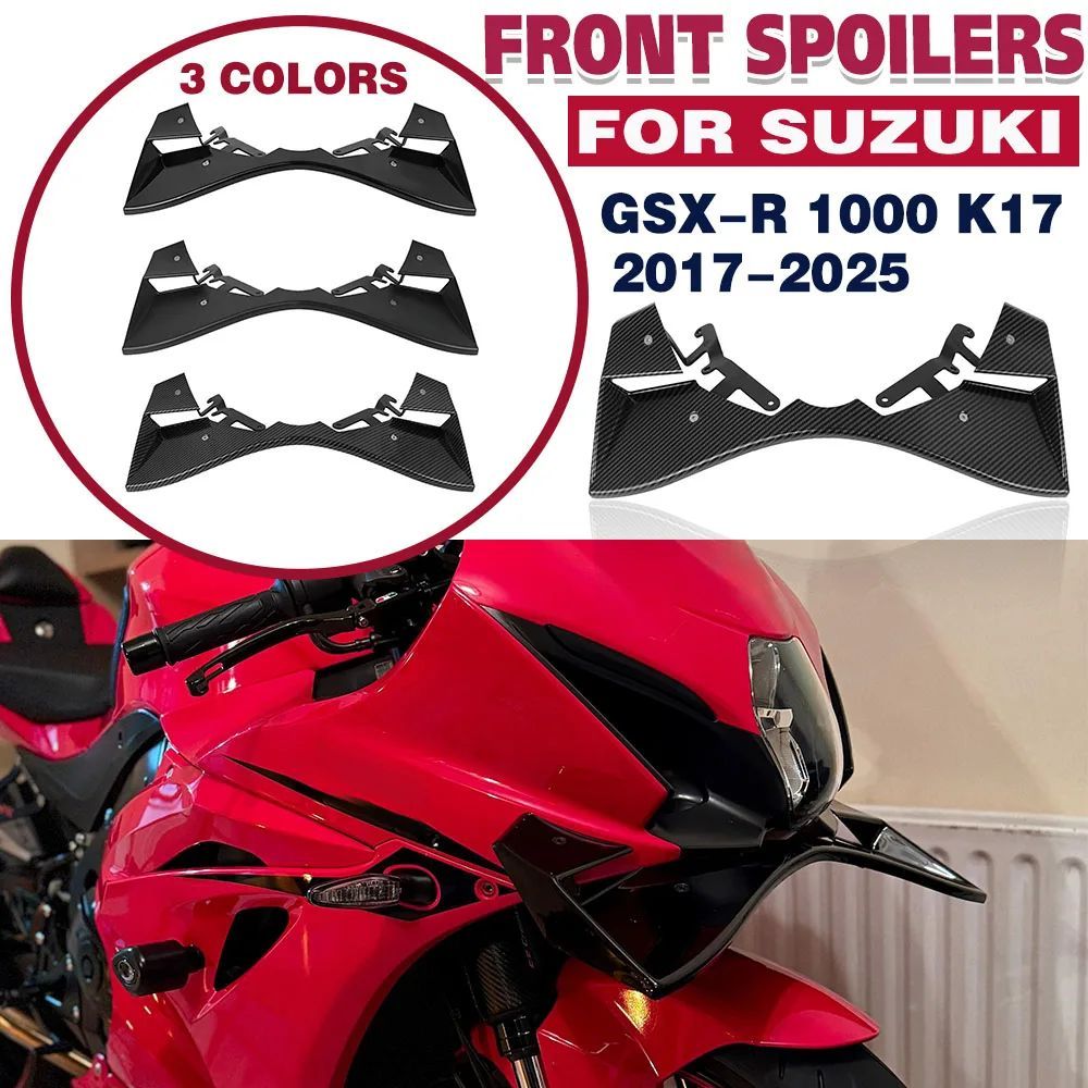 GSX-R1000 GSXR1000 2017-2025 FRONT WING SPOILERS FAIRING WINGLET AERODYNAMIC DEFLECTOR GP WINGS