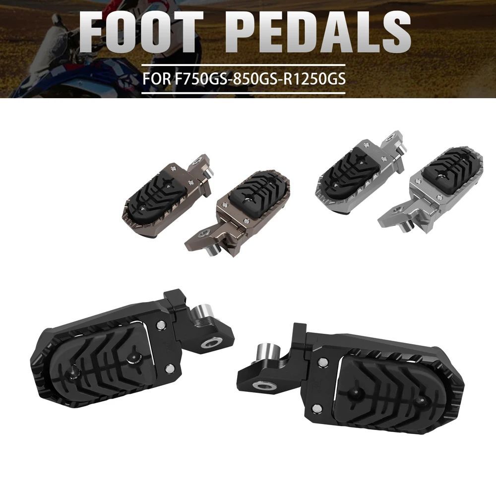 BMW R1200GS GS1200 R1250GS LC ADV 2013-2024 F750GS F850GS S1000XR 2015-2019 MOTORCYCLE FOOT PEGS FOOTREST FOOTPEG FOOT RESTS